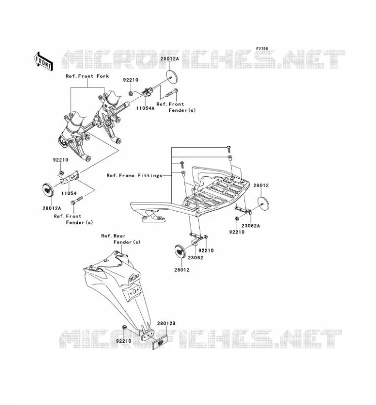 CATADIOPTRES Kawasaki MOTOS 1400 2008 1400GTR ABS  ZG1400A8F