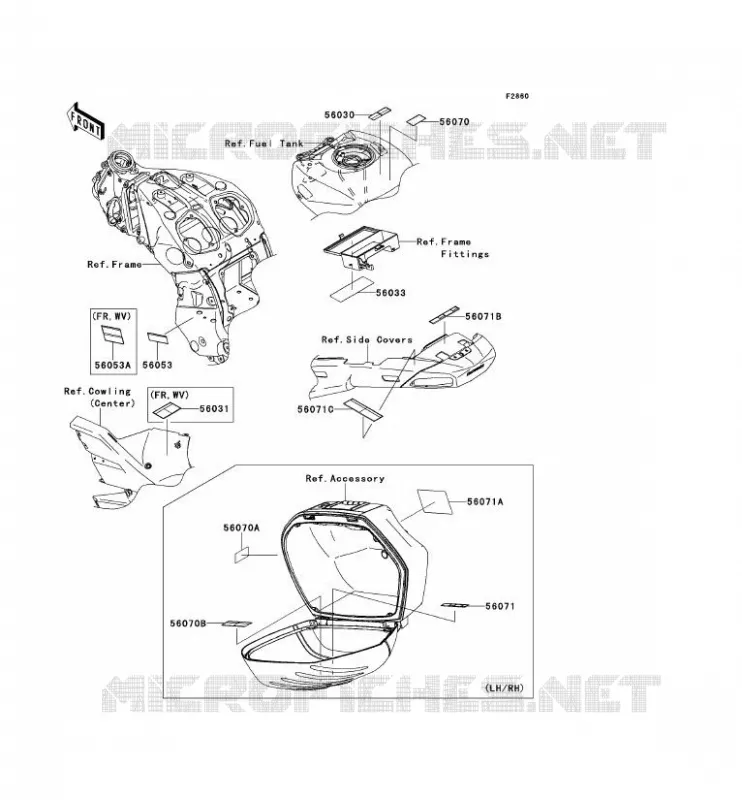 LABEL Kawasaki MOTOS 1400 2009 1400GTR  ZG1400A9F