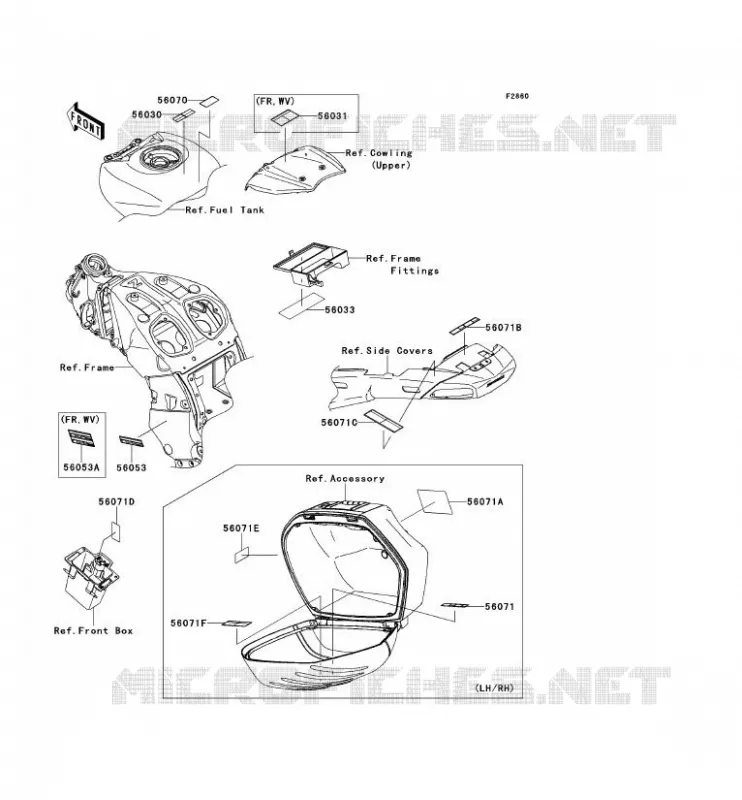 LABEL Kawasaki MOTOS 1400 2010 1400GTR ABS  ZG1400CAF