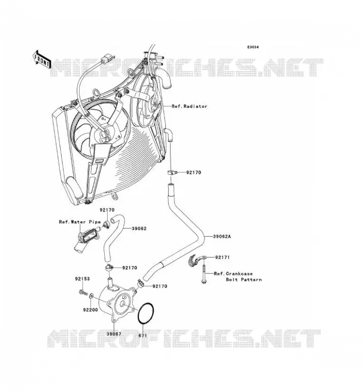 RADIATEUR D'HUILE Kawasaki MOTOS 1400 2011 1400GTR ABS  ZG1400CBF