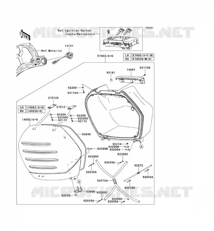 ACCESSOIRE Kawasaki MOTOS 1400 2011 1400GTR ABS  ZG1400CBF