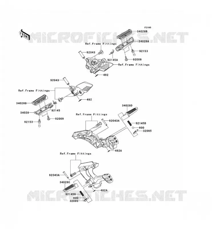 REPOSE PIED Kawasaki MOTOS 1400 2011 1400GTR ABS  ZG1400CBF