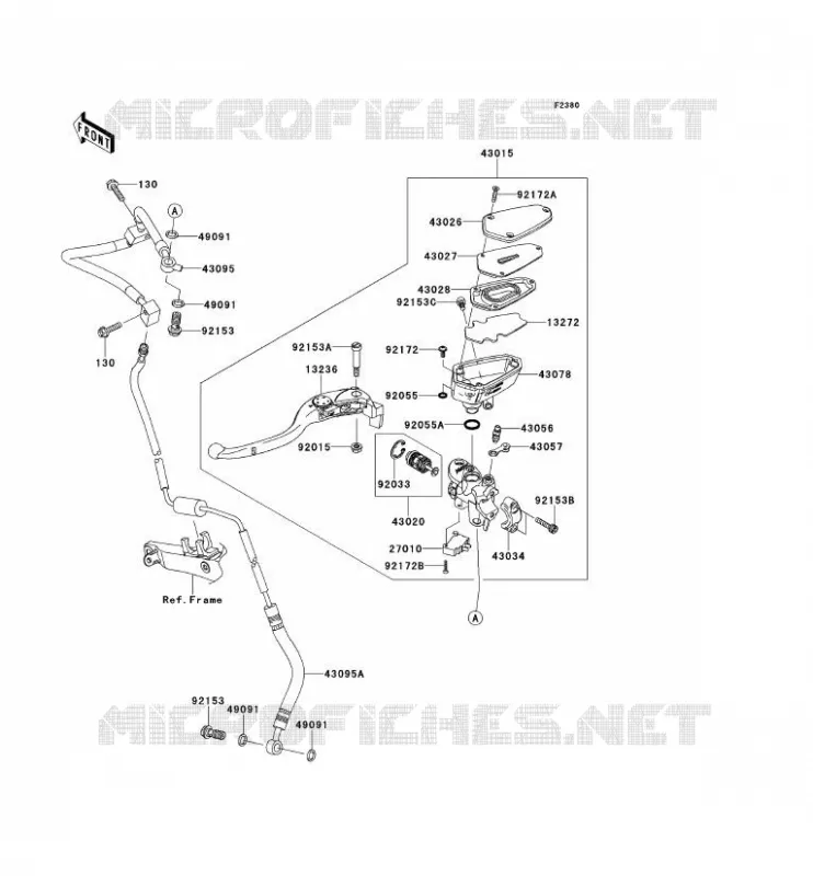EMBRAYAGE MAITRE CYLINDRE Kawasaki MOTOS 1400 2012 1400GTR ABS  ZG1400CCF