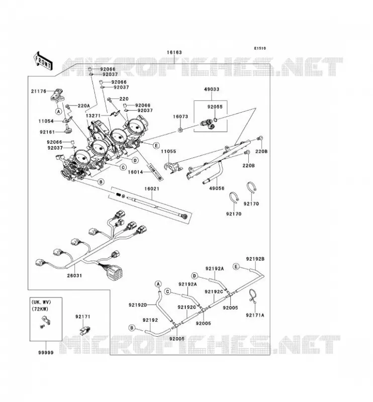 CARBU Kawasaki MOTOS 1400 2012 1400GTR ABS  ZG1400CCF