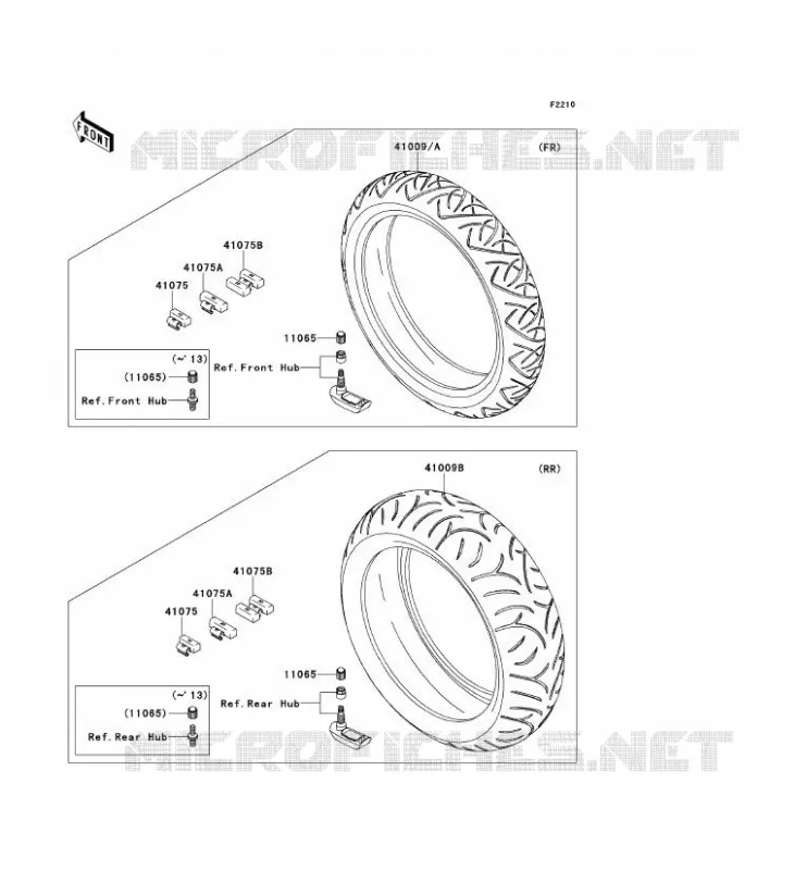 PNEUS Kawasaki MOTOS 1400 2012 1400GTR ABS  ZG1400CCF