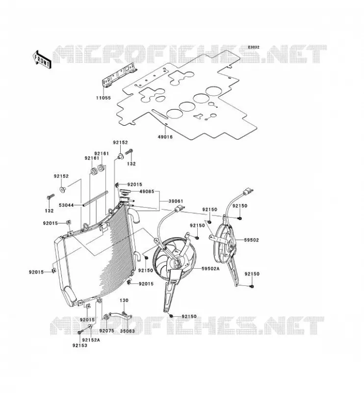 RADIATEUR Kawasaki MOTOS 1400 2012 1400GTR ABS  ZG1400CCF
