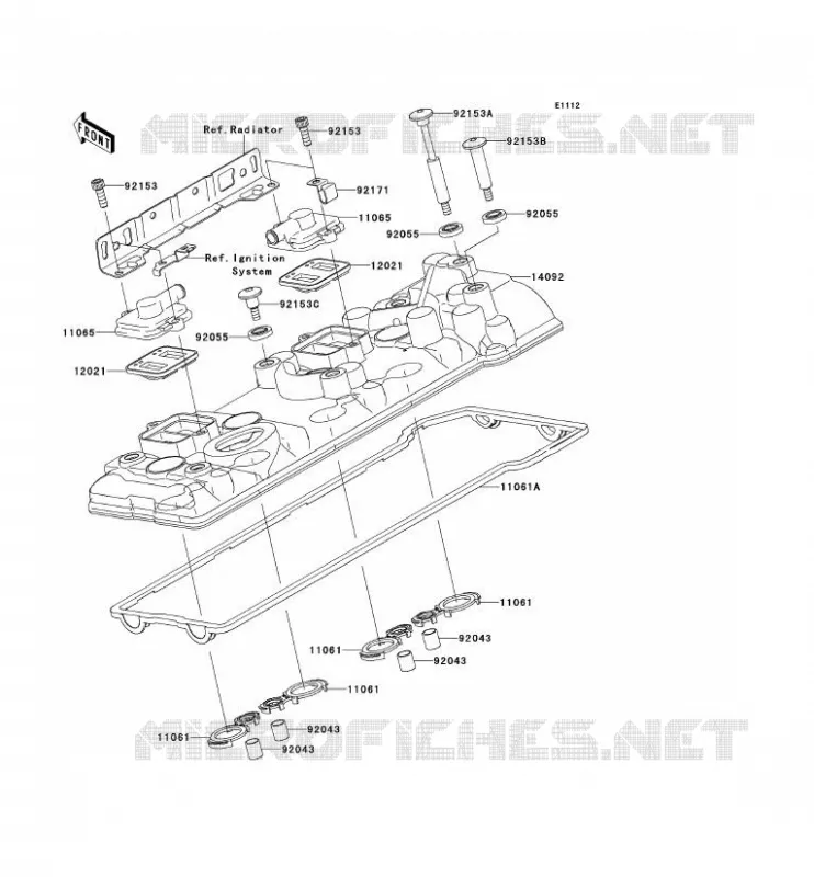 COUVRE CULASSE Kawasaki MOTOS 1400 2012 1400GTR ABS  ZG1400CCF