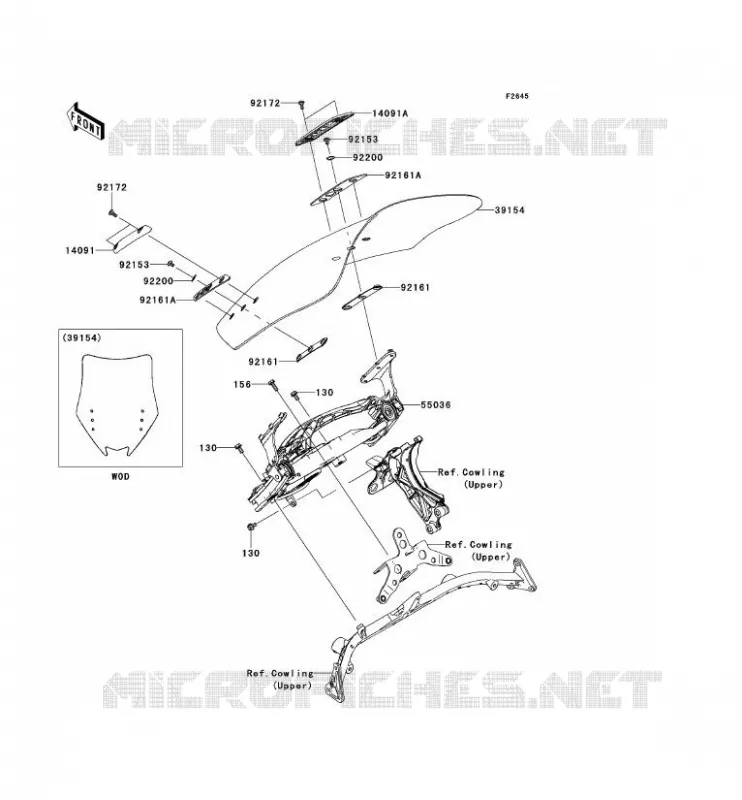 PARE-BRISE Kawasaki MOTOS 1400 2012 1400GTR ABS  ZG1400CCF