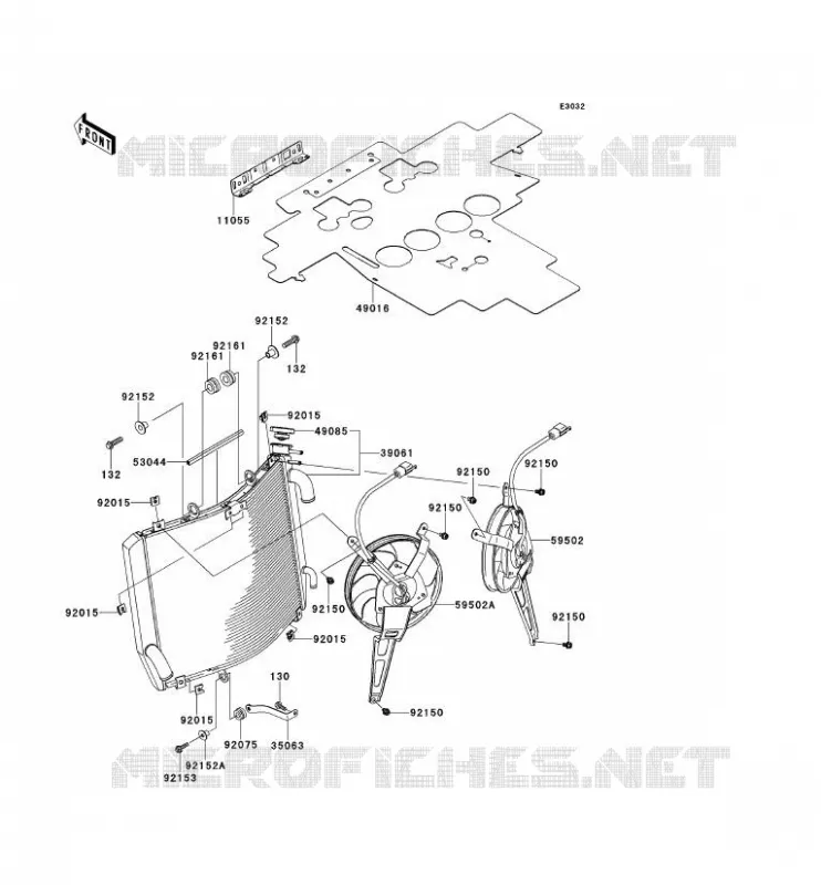 RADIATEUR Kawasaki MOTOS 1400 2012 1400GTR ABS  ZG1400CCF