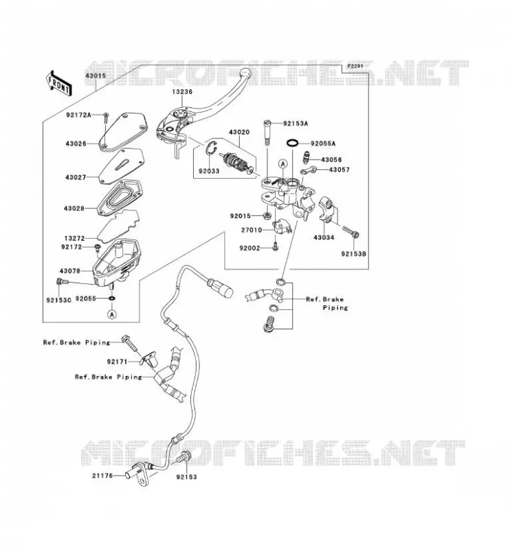 MAITRE CYLINDRE AV Kawasaki MOTOS 1400 2013 1400GTR ABS  ZG1400CDF
