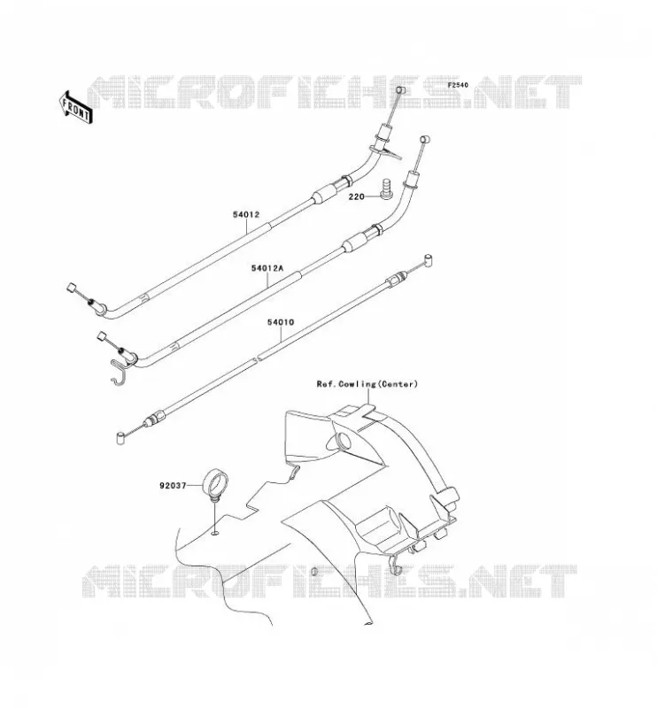CABLES Kawasaki MOTOS 1400 2013 1400GTR ABS  ZG1400CDF