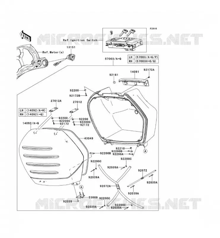 ACCESSOIRE Kawasaki MOTOS 1400 2013 1400GTR ABS  ZG1400CDF