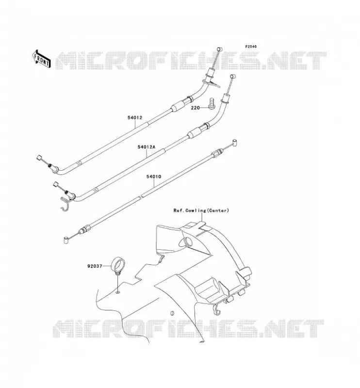 CABLES Kawasaki MOTOS 1400 2013 1400GTR ABS  ZG1400CDF