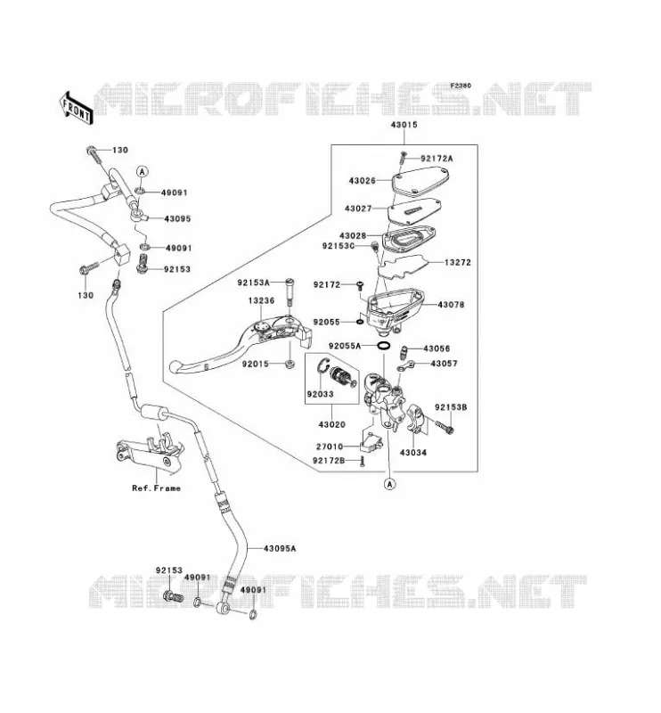 EMBRAYAGE MAITRE CYLINDRE Kawasaki MOTOS 1400 2013 1400GTR ABS  ZG1400CDF