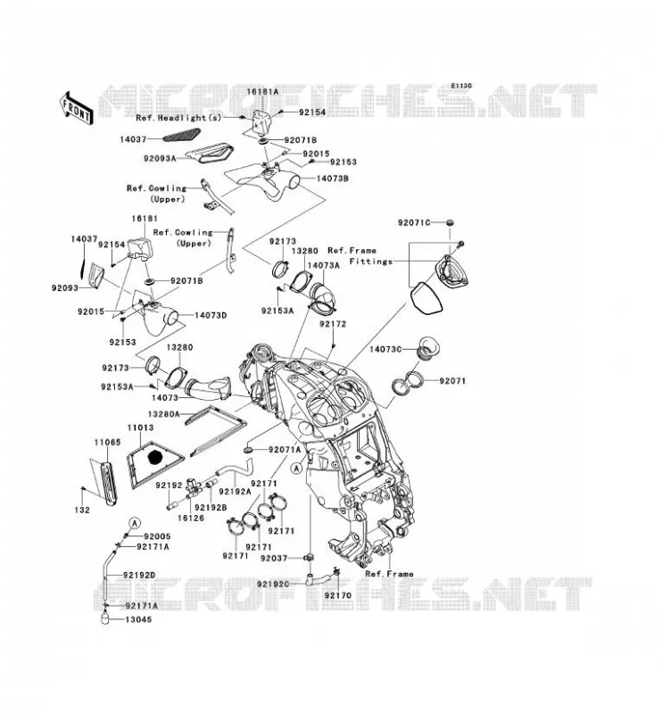 FILTRE A AIR Kawasaki MOTOS 1400 2014 1400GTR ABS  ZG1400CEF
