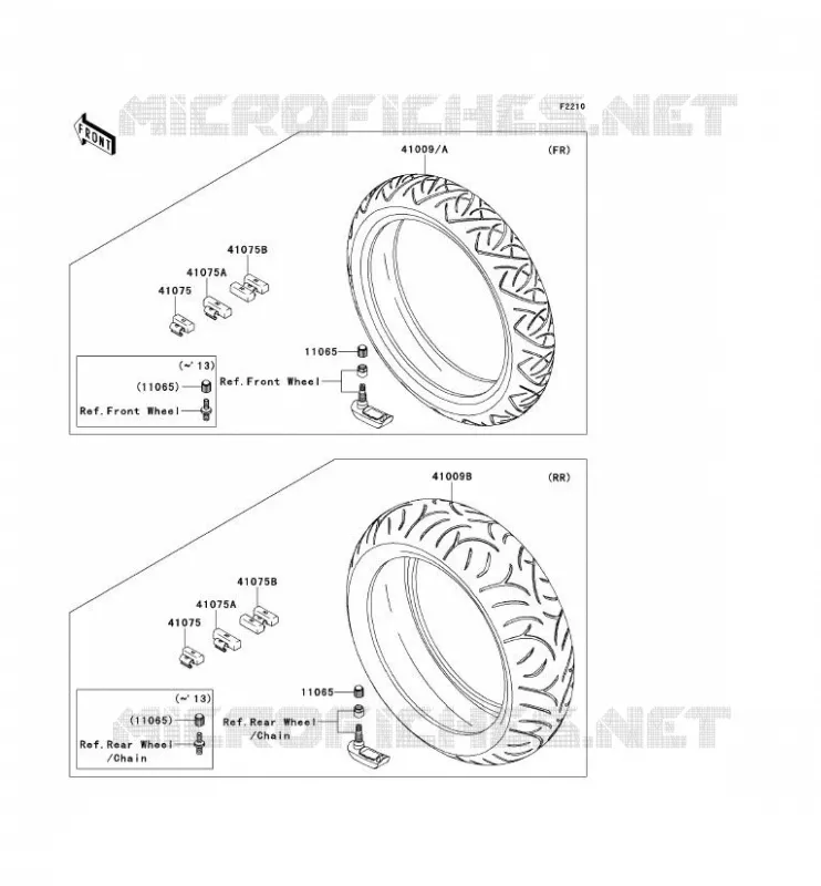 PNEUS Kawasaki MOTOS 1400 2014 1400GTR ABS  ZG1400CEF