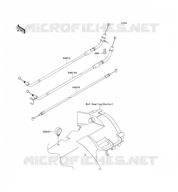 CABLES Kawasaki MOTOS 1400 2014 1400GTR ABS  ZG1400CEF