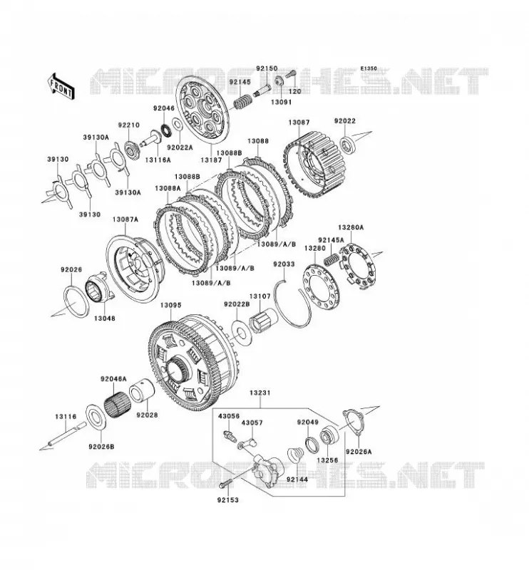 EMBRAYAGE Kawasaki MOTOS 1400 2014 1400GTR ABS  ZG1400CEF