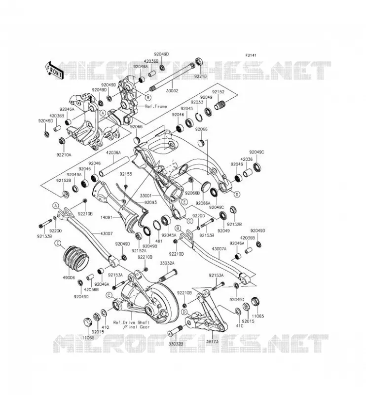 BRAS OSCILLANT Kawasaki MOTOS 1400 2015 1400GTR ABS  ZG1400EFF