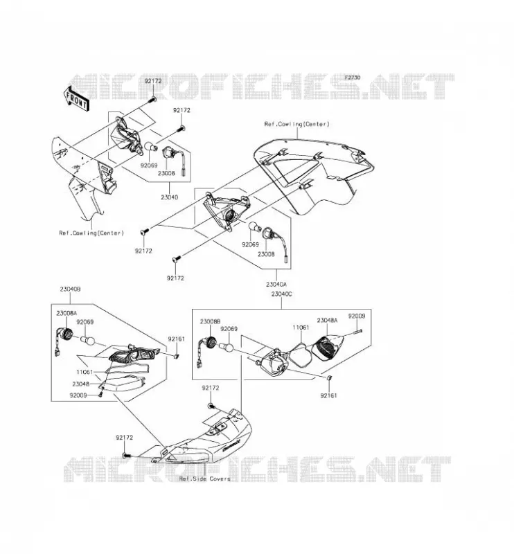 CLIGNOTANTS Kawasaki MOTOS 1400 2015 1400GTR ABS  ZG1400EFF