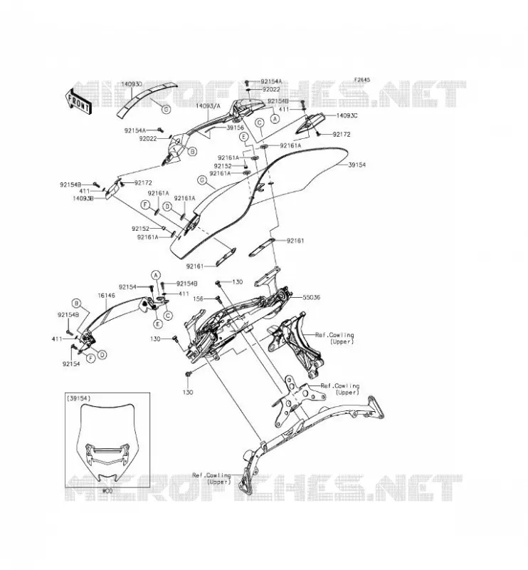 PARE-BRISE Kawasaki MOTOS 1400 2015 1400GTR ABS  ZG1400EFF
