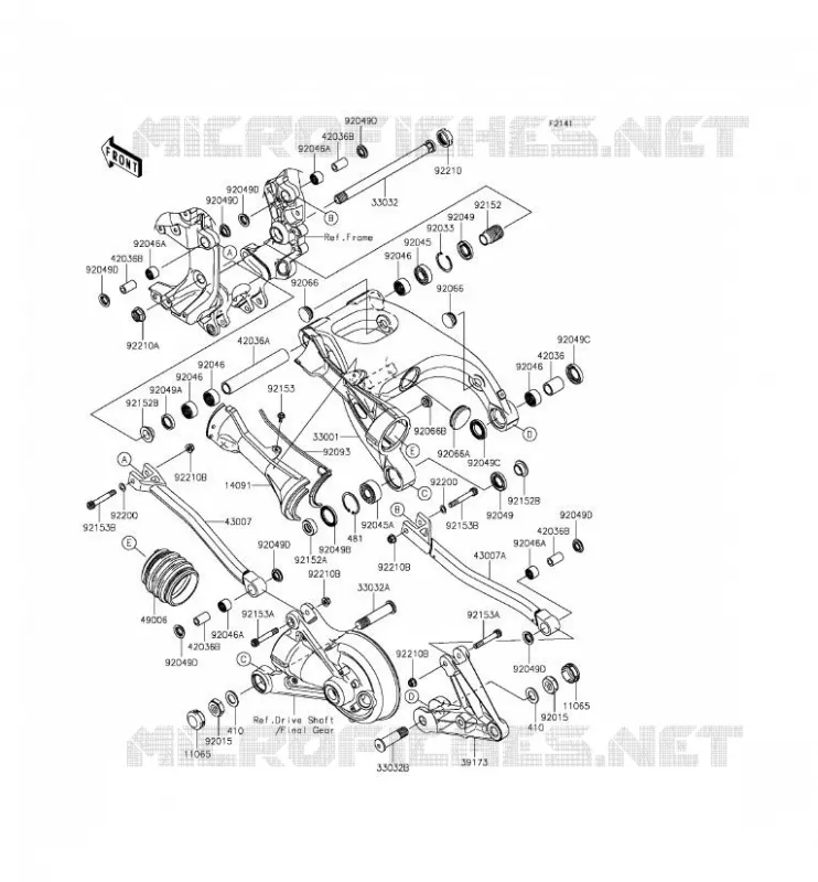 BRAS OSCILLANT Kawasaki MOTOS 1400 2015 1400GTR ABS  ZG1400EFF