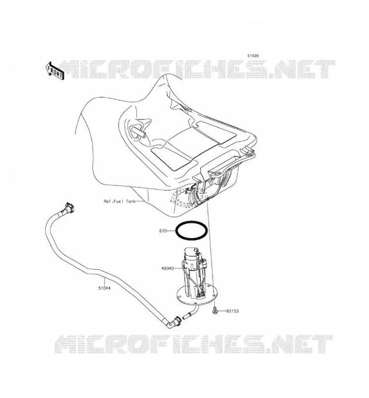 POMPE A ESSENCE Kawasaki MOTOS 1400 2015 1400GTR ABS  ZG1400EFF