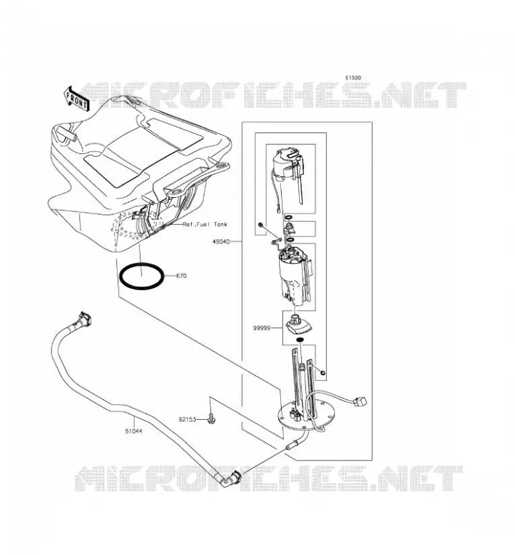 POMPE A ESSENCE Kawasaki MOTOS 1400 2015 1400GTR ABS  ZG1400EFF
