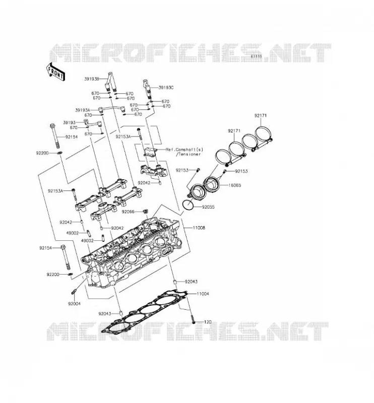 CULASSE Kawasaki MOTOS 1400 2015 1400GTR ABS  ZG1400EFF