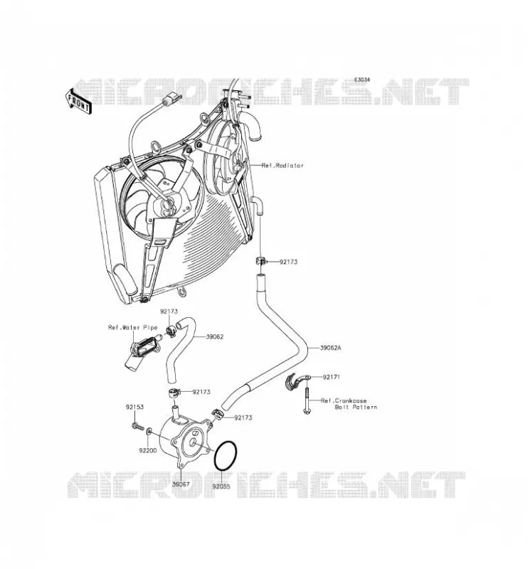 RADIATEUR D'HUILE Kawasaki MOTOS 1400 2015 1400GTR ABS  ZG1400EFF