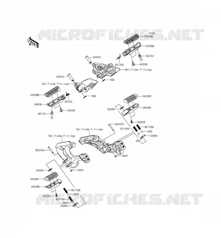 REPOSE PIED Kawasaki MOTOS 1400 2015 1400GTR ABS  ZG1400EFF