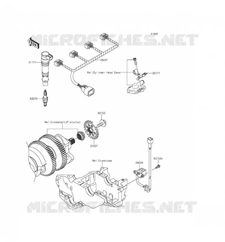 SYSTEME D&acute;ALLUMAGE Kawasaki MOTOS 1400 2015 1400GTR ABS  ZG1400EFF