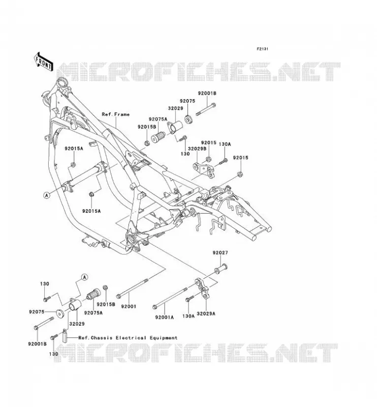 PIECE DE CADRE (COUVERTURE) Kawasaki MOTOS 600 1995 ELIMINATOR 600  ZL600-B1