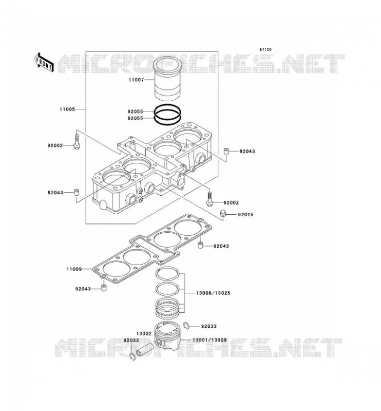 CYLINDRE/PISTON Kawasaki MOTOS 600 1995 ELIMINATOR 600  ZL600-B1