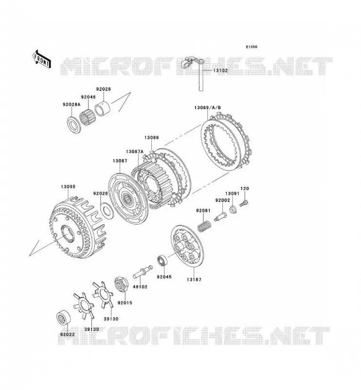 EMBRAYAGE Kawasaki MOTOS 600 1995 ELIMINATOR 600  ZL600-B1