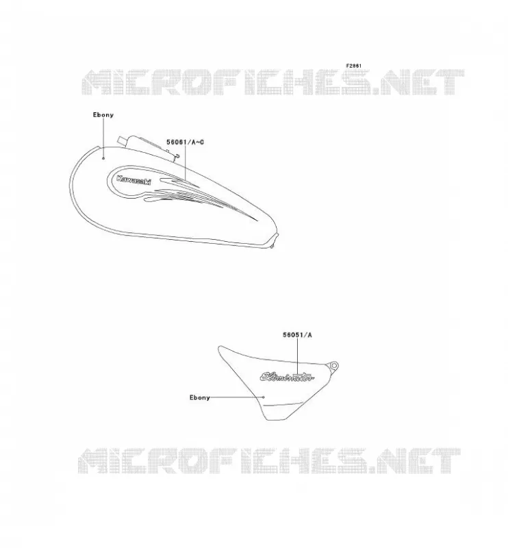 STICKER(EBONY) Kawasaki MOTOS 600 1995 ELIMINATOR 600  ZL600-B1