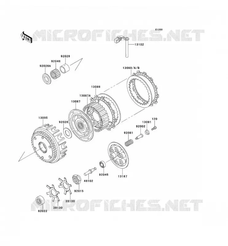 EMBRAYAGE Kawasaki MOTOS 600 1996 ELIMINATOR 600  ZL600-B2