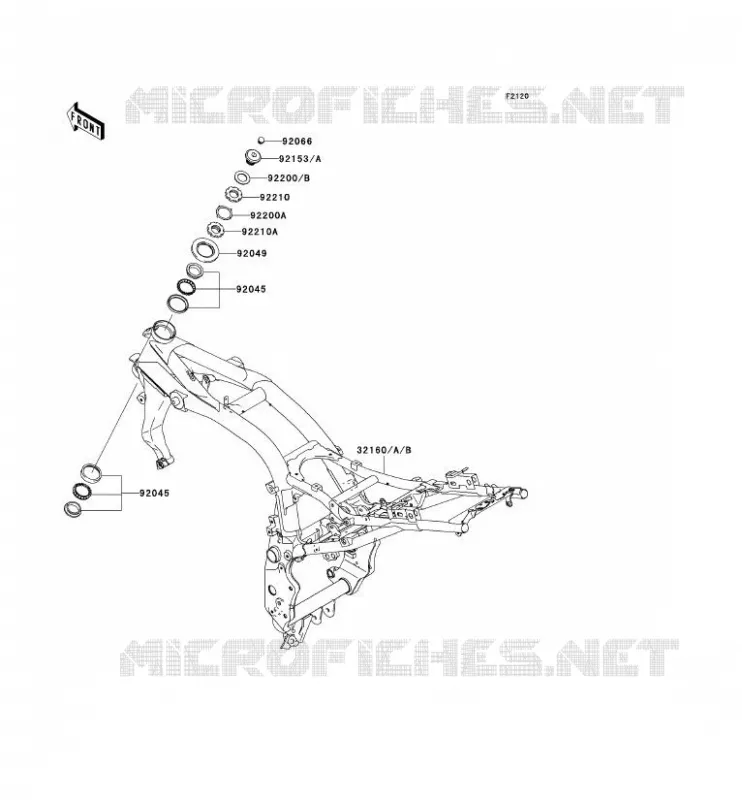 CH&Acirc;SSIS Kawasaki MOTOS 1000 2003 Z1000  ZR1000-A1