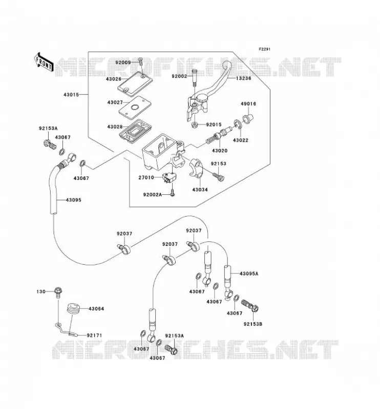 MAITRE CYLINDRE AV Kawasaki MOTOS 1000 2003 Z1000  ZR1000-A1