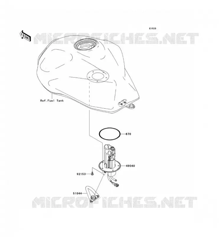 POMPE A ESSENCE Kawasaki MOTOS 1000 2003 Z1000  ZR1000-A1