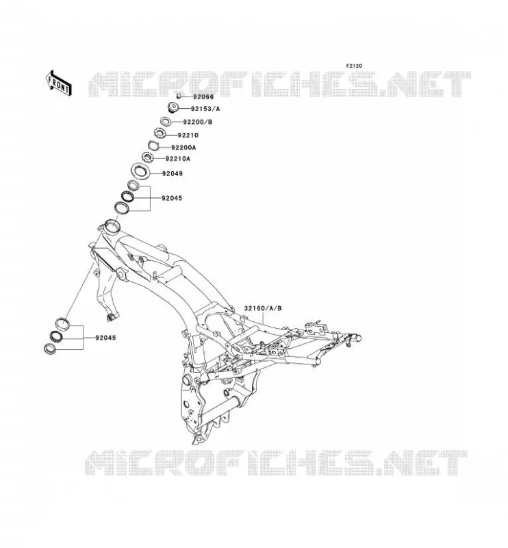 CH&Acirc;SSIS Kawasaki MOTOS 1000 2003 Z1000  ZR1000-A1