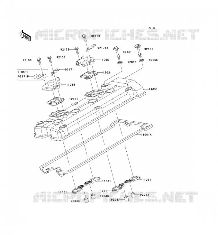 COUVRE CULASSE Kawasaki MOTOS 1000 2004 Z1000  ZR1000-A2