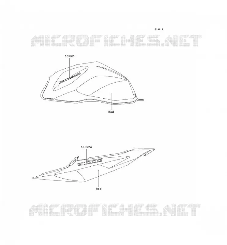 STICKER(RED) Kawasaki MOTOS 1000 2004 Z1000  ZR1000-A2