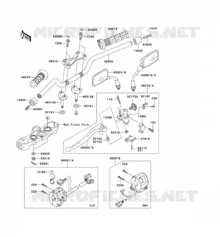 GUIDON Kawasaki MOTOS 1000 2004 Z1000  ZR1000-A2