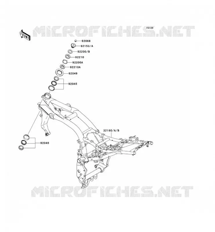 CH&Acirc;SSIS Kawasaki MOTOS 1000 2004 Z1000  ZR1000-A2H