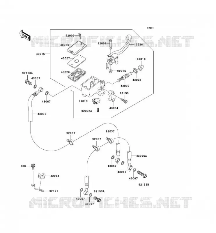 MAITRE CYLINDRE AV Kawasaki MOTOS 1000 2004 Z1000  ZR1000-A2H