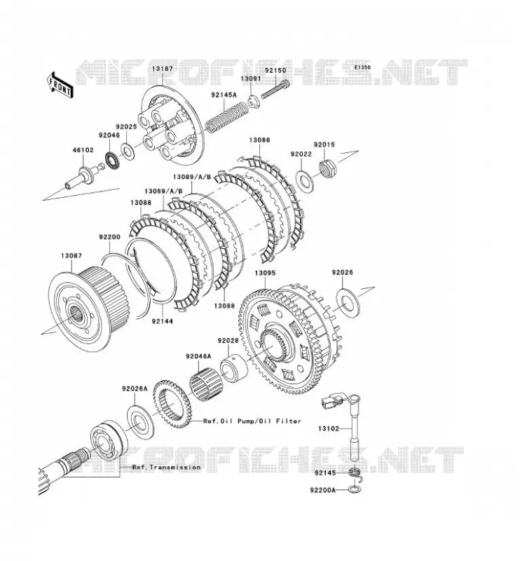 EMBRAYAGE Kawasaki MOTOS 1000 2005 Z1000  ZR1000-A3