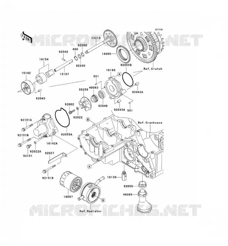 POMPE A HUILE Kawasaki MOTOS 1000 2005 Z1000  ZR1000-A3H