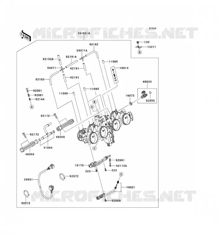 CARBU Kawasaki MOTOS 1000 2007 Z1000  ZR1000B7F