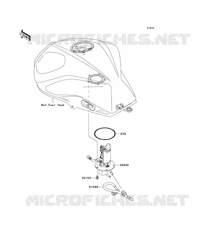 POMPE A ESSENCE Kawasaki MOTOS 1000 2007 Z1000  ZR1000B7F